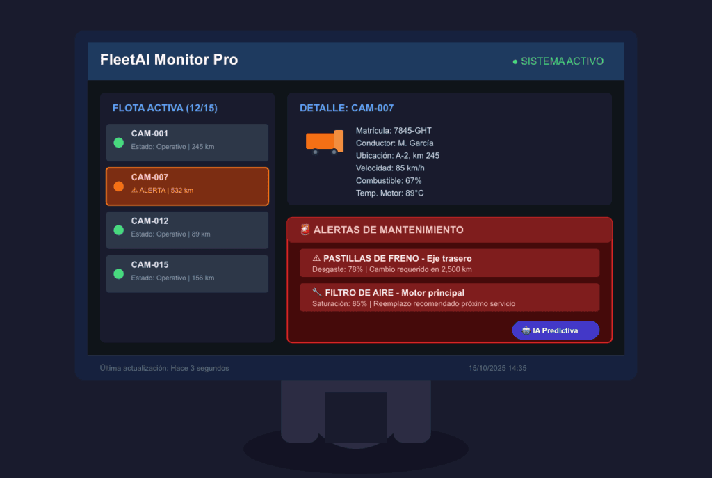 Monitor IA de gestión de flotas
