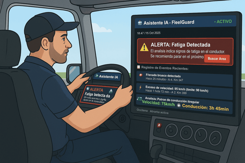 IA para el aviso a conductor de problemas en la conducción